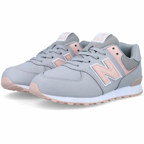 Moteriški laisvalaikio bateliai New Balance 574 pilkos ir rožinės spalvų