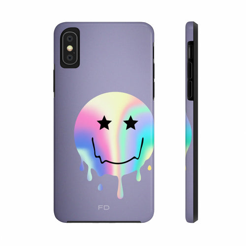 „iPhone“ dėklas „Laimingas veidas su žvaigždėmis“ su belaidžiu įkrovimu