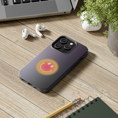 Šypsenėlės atsparus dėklas „iPhone“ telefonui su belaidžiu įkrovimu