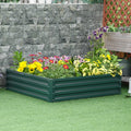 Outsunny 4' x 4' x 1' pakelta sodo lysvė, spalvoto plieno sodinimo dėžė skirta