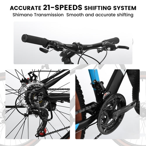 Carpat™ MTB Velocity 27 – 27.5 col. aliumininis kalnų dviratis (21 pavaros,
