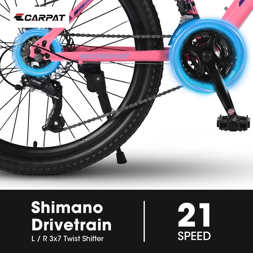 Carpat™ „City-Cruizer“ – 26 colių rožinis kalnų dviratis moterims ir paauglėms