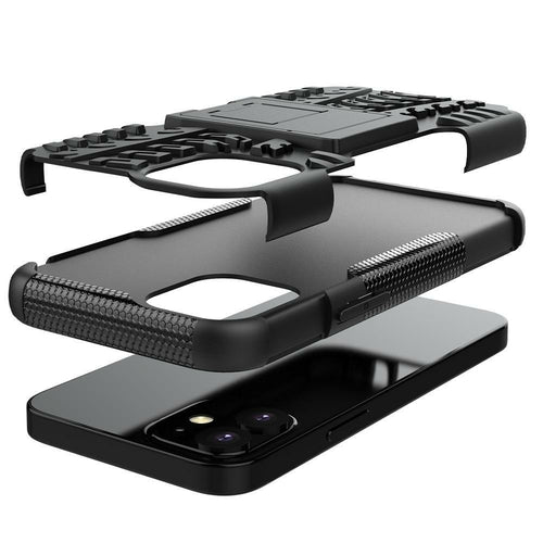 AMZER „Hybrid Warrior“ dviejų sluoksnių atverčiamas dėklas, skirtas „Apple iPhone 12“