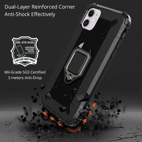 AMZER Sainik dėklas su 360° magnetiniu žiedo laikikliu, skirtas iPhone 12 Pro Max