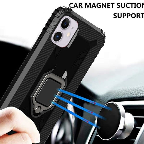AMZER Sainik dėklas su 360° magnetiniu žiedo laikikliu, skirtas iPhone 12 Pro Max