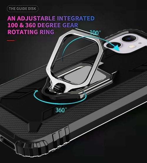 AMZER Sainik dėklas su 360° magnetiniu žiedo laikikliu, skirtas iPhone 12 Pro Max