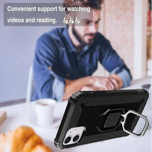 AMZER Sainik dėklas su 360° magnetiniu žiedo laikikliu, skirtas iPhone 12 Pro Max