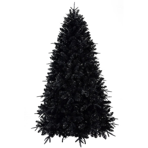 Prelit Black Christmas Tree With White Lights Artificial Fake