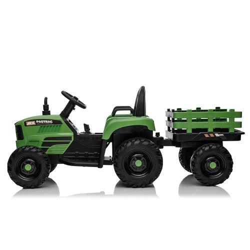 Važiuojantis traktorius su priekaba, 24V 400W varomas elektrinis traktorius-žaislas su