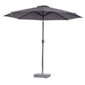 Outsunny 10' x 8' lauko kiemo skėtis nuo saulės, pilkas