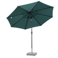 Outsunny 10' x 8' lauko terasos skėtis nuo saulės, žalias