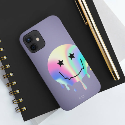 „iPhone“ dėklas „Laimingas veidas su žvaigždėmis“ su belaidžiu įkrovimu