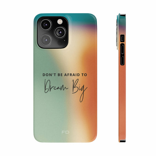 "Dream Big" citata – plonas dėklas, skirtas „iPhone 14“ serijai