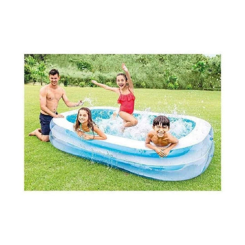 Pripučiamas baseinas Intex 56483 770 L (262 x 175 x 56 cm) mėlynas / baltas 262 x