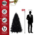 Prelit Black Christmas Tree With White Lights Artificial Fake