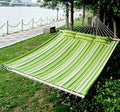 Outsunny 75" dryžuotas lauko kempingo hamakas su gultu sodui