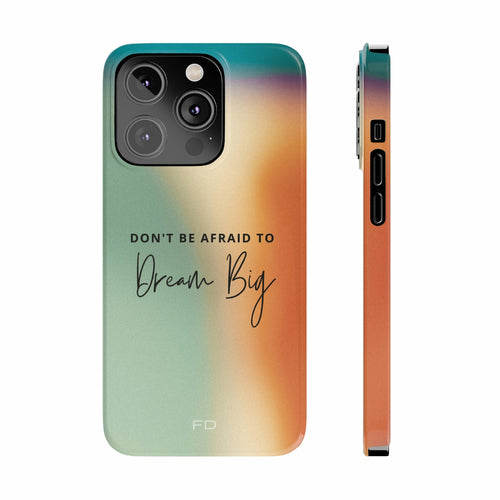 "Dream Big" citata – plonas dėklas, skirtas „iPhone 14“ serijai