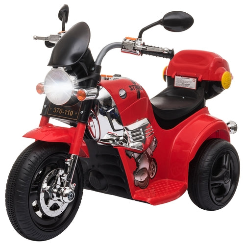6V vaikiškas elektrinis motociklas, varomas akumuliatoriumi