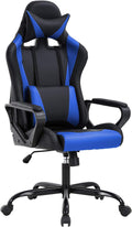 Blue High Back Ergonomic Gaming Chair With Lumbar Support