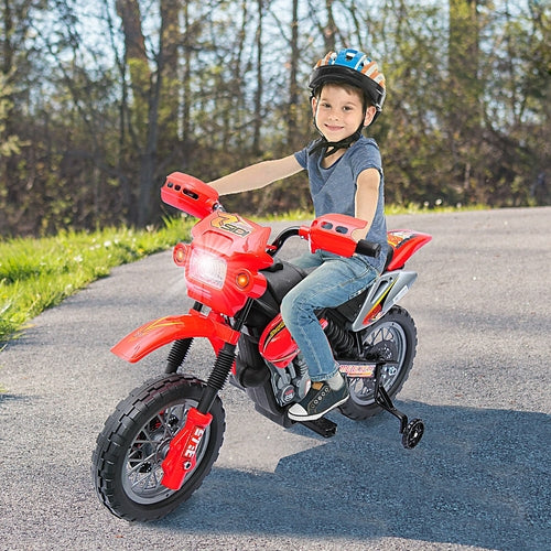 Aosom 6V vaikiškas elektrinis motociklas, varomas akumuliatoriumi