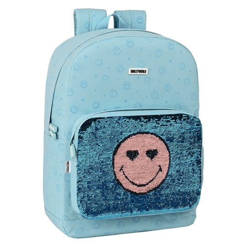 Mokyklinis krepšys Smiley M754 mėlynas 32 x 43 x 14 cm