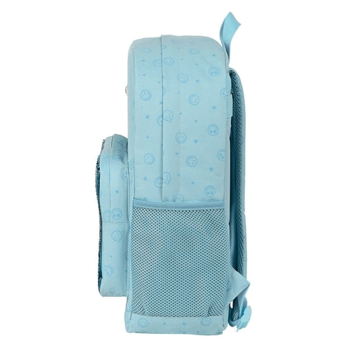 School Bag Smiley M754 Blue 32 x 43 x 14 cm