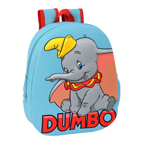 3D mokyklinis krepšys „Disney Dumbo“ raudonai mėlynas