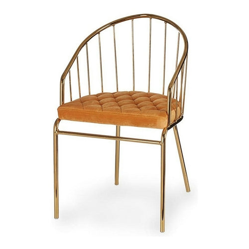 Kėdė Golden Bars Garstyčių Poliesteris Geležis (51 x 81 x 52 cm)