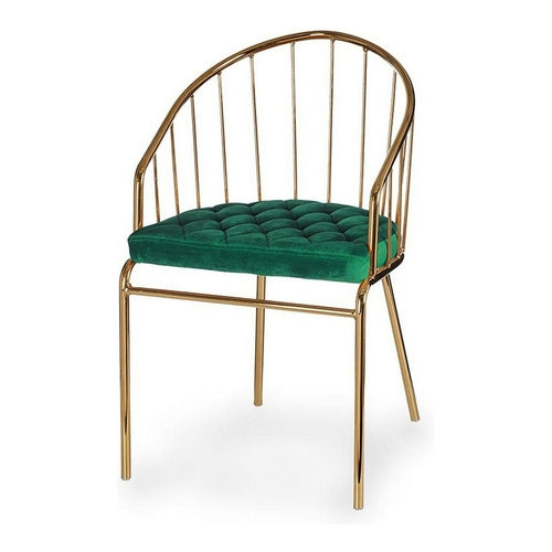 Chair Golden Green Bars Polyester Iron (51 x 81 x 52 cm)