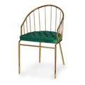 Chair Golden Green Bars Polyester Iron (51 x 81 x 52 cm)