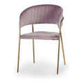 Kėdė rožinė auksinė poliesteris geležis (49 x 80,5 x 53 cm)