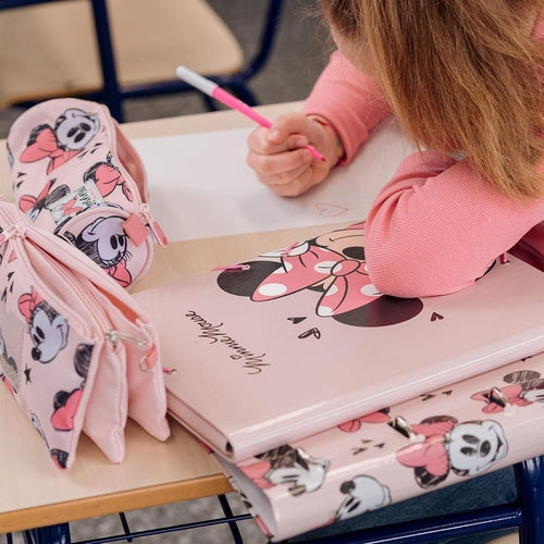 Mokyklinė kuprinė Minnie Mouse rožinė (28,5 x 15 x 41 cm)