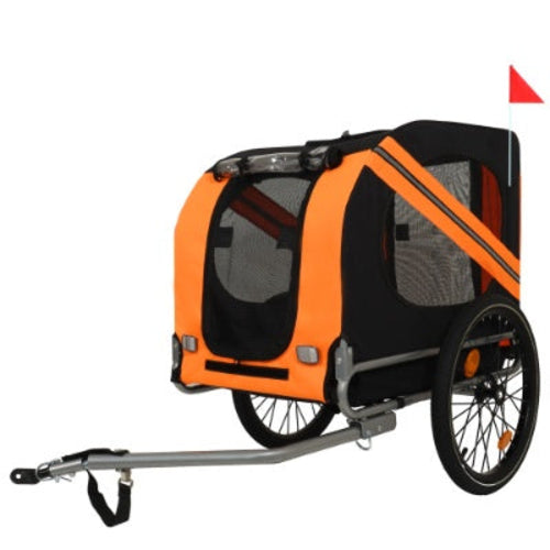 Large Folding Bike Trailer For Dogs  120LB Capacity All-Terrain Pet