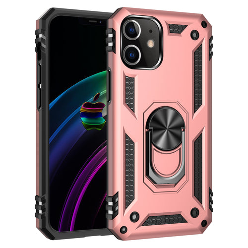 Tech Armor žiedinis stovelis telefono dėklas su metaline plokštele, skirtas iPhone 12 Mini