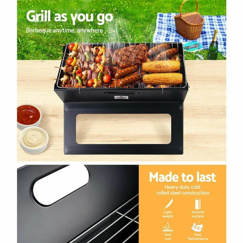 Grillz BBQ grilio anglių rūkykla sulankstoma