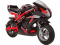 MotoTec MT-Gas-GT-Red Dujinis kišeninis motociklas GT 49CC 2 taktų – raudonas