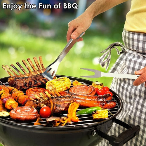 25 dalių nerūdijančio plieno kepsninės įrankių rinkinys BBQ reikmenys