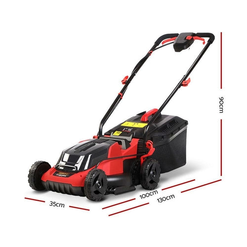 Giantz vejapjovė akumuliatorinė 40 V, elektrinė vejapjovė 34 cm pločio