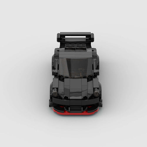 Žaislinis automobilių lenktynių modelis MOC suderinamas su LEGO mažomis konstravimo kaladėlėmis