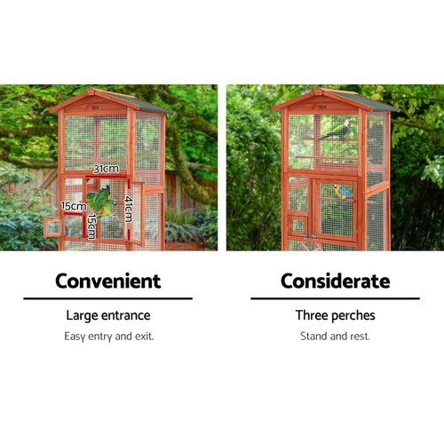 i.Pet Bird Cage 72cm x 60cm x 168cm Pet Cages Large Aviary Parrot