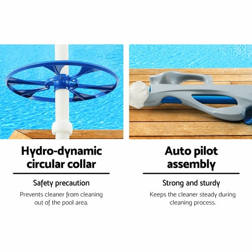 Aqua Buddy Swimming Pool Cleaner Automatic Vacuum Suction 10M Hose