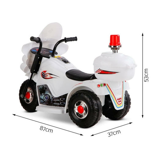 Rigo Kids Electric Ride On Police Motorcycle Motorbike 6V Battery
