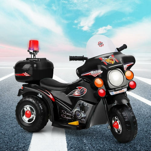 Rigo Kids Electric Ride On Police Motorcycle Motorbike 6V Battery