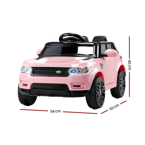 Rigo „Ride On Car“ vaikams elektriniai važiuojami automobiliai visureigiai, su pulteliu, 12 V, rožiniai