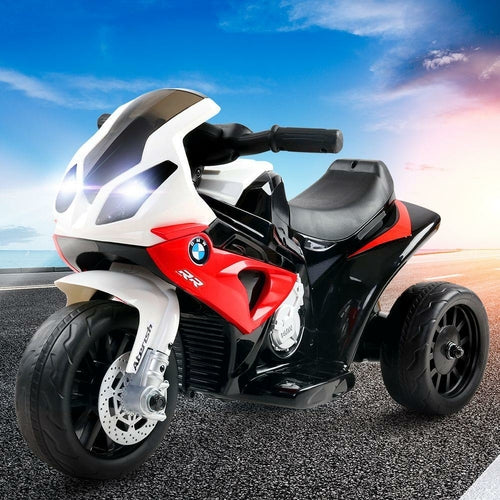 Vaikiškas elektrinis policijos motociklas BMW su licencija