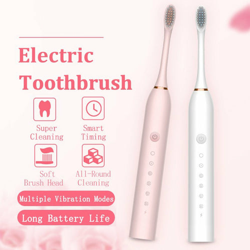 Newest Ultrasonic Electric Toothbrush Rechargeable USB with Base