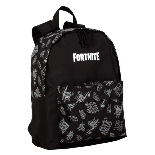 Mokyklinis krepšys Fortnite, juodas, 41 x 31 x 13,5 cm