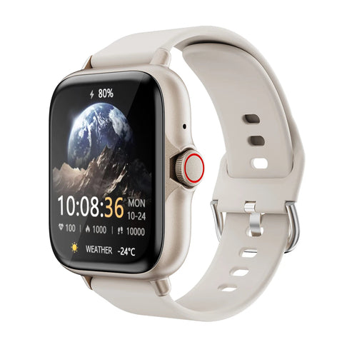 1,83 colio vandeniui atsparus išmanusis laikrodis su galimybe atsakyti į pranešimus ir skambučius bei miego stebėjimo funkcija