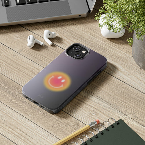 Šypsenėlės atsparus dėklas „iPhone“ telefonui su belaidžiu įkrovimu