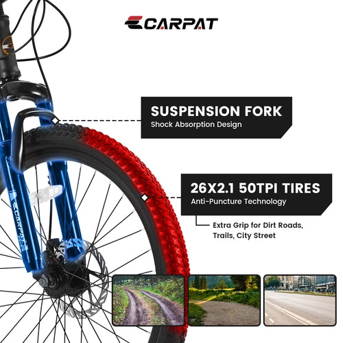 TrailStar™ City-Cruizer – 26 colių Shimano 21 pavarų kalnų dviratis